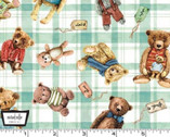 Much Loved Bear - Bear in Mind Green from Michael Miller Fabrics