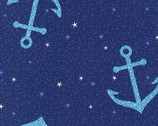 Into The Deep - Starfish Anchors Midnight Blue from Michael Miller Fabrics