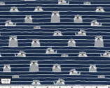 Acadia Marine Seaside - Otter Assembly Navy from Michael Miller Fabrics