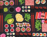 Bento Box Lacquer Black from Michael Miller Fabrics