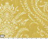 Sprigs Damask COTTON DUCK Yellow from Michael Miller Fabrics