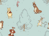 Winnie The Pooh - Group Packed Park Blue from Springs Creative Fabric