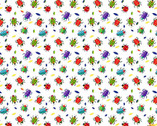 Pond Life - Bugs White from Blank Quilting Corporation Fabrics