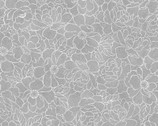 Sundrenched Gray Floral Outline from Fabric Traditions Fabric