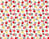 Nana Mae 8 - Retro Dots Cream Red from Henry Glass Fabric