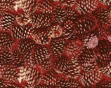 Moose Lodge - Pinecones Red from Henry Glass Fabric