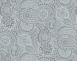 Paisley Paradise 108 Inches - Paisley Gray from Henry Glass Fabric