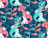 Mermaid Tales - Mermaids Blue from Studio E Fabrics