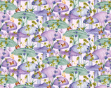 Minu and WIldberry - Mushrooms Soft Lilac from Studio E Fabrics