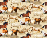 Horses Running Tan from Springs Creative Fabric