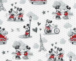 Mickey Vintage Marvel - Mickey Minnie Street Scenes Hearts from Springs Creative Fabric