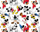 Mickey Mouse Different Versions White from Springs Creative Fabric