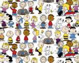 Peanuts Packed Friends White from Springs Creative Fabric