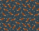 Winter Forest - Fox In The Forest Blue from Benartex Fabrics
