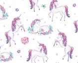 Dreamers Pearl - Unicorn White from Benartex Fabrics