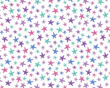 Dreamers Pearl - Stars Multi White from Benartex Fabrics