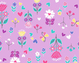 Unicorn Magic - Magical Flowers Lilac from Benartex Fabrics
