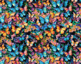 Gigi In The Garden - Stained Glass Butterflies Multi from Camelot Fabrics