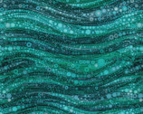 Gigi In The Garden - Stained Glass Abstract Circles Teal from Camelot Fabrics