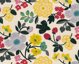 Sopo Retro - Flower Birds Berries OXFORD Cream from Kokka Fabric