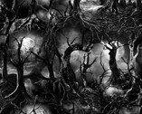 Wicked - Spooky Creeped Dead Trees from Timeless Treasures Fabric