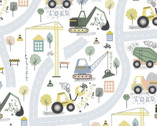 Dig It - Street Dig It White from Dear Stella Fabric