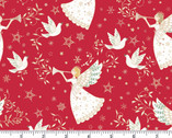 Angels - Herald Angels Red from Makower UK  Fabric