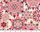 Enchanted - Snow Crystal Red from Makower UK  Fabric