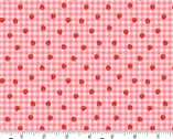 Strawberry Honey - Gingham Strawberry Pink from Andover Fabrics