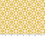 Birdie - Checker Bloom Mellow Yellow from Andover Fabrics