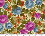 Moonlight Roses - Rose Bush Cream from Andover Fabrics