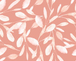 FLANNEL Print - Leafs Coral from 3 Wishes Fabric