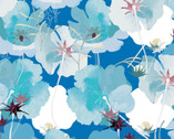Beatrice - Puff Flowers Blue from 3 Wishes Fabric