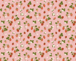Promise Me - Strawberry Bouquet Pink from Poppie Cotton Fabric