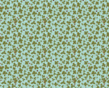 Promise Me - Lucky Me Clovers Blue from Poppie Cotton Fabric