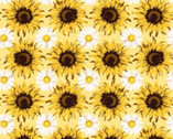 Sunflower Sunshine - Packed with Daisies from Springs Creative Fabric