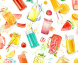 Summer Fruit Drinks White from Springs Creative Fabric