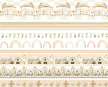 You Are My Sunshine - Novelty Farm Bunny Stripe Multi from Henry Glass Fabric