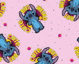 Lilo and Stitch FLEECE - Cute But Weird Pink from Springs Creative Fabric