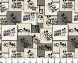Mickey Mouse - Vintage Mosaic Tan from Springs Creative Fabric