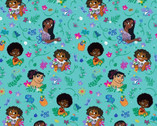 Encanto - Floral Switch Characters Teal from Springs Creative Fabric