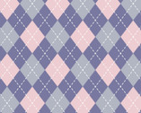 Argyle Pattern OXFORD Pink from Cosmo Fabric