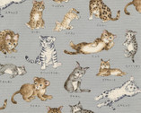 Illustrated Book OXFORD - Cat Family Grey from Kokka Fabric