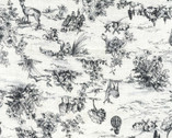 Vintage Style DOBBY - Toile De Jouy Cream from Kokka Fabric