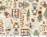 Homemade Holidays - Homemade Decorations Cream from Maywood Studio Fabric