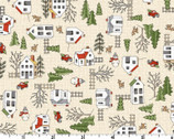 Homemade Holidays - Homemade Village Cream from Maywood Studio Fabric