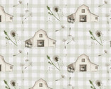 A Beautiful Day - Tiny Barns Check from Henry Glass Fabric