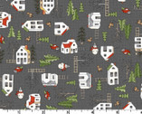 Homemade Holidays - Homemade Village Grey from Maywood Studio Fabric