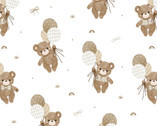 Teddy Bear’s Adventures FLANNEL White from Camelot Fabrics