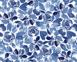 Dreaming in Blue - Floral Blue from Wilmington Prints Fabric